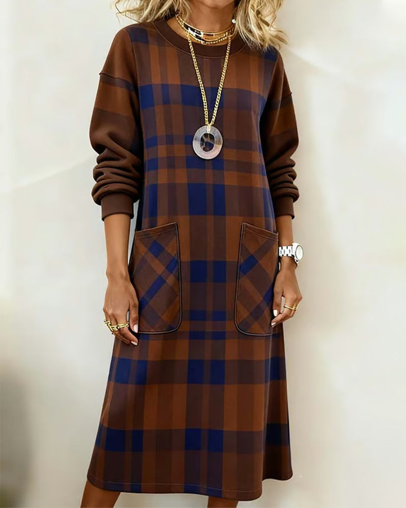 Kathrine™ Elegant Plaid Dress