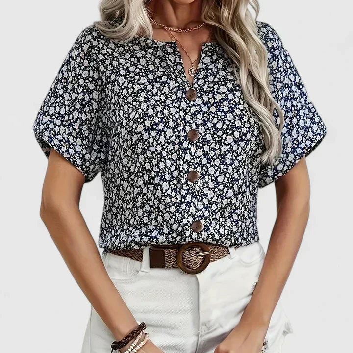 Celina | Breezy Everyday Button-Up Blouse