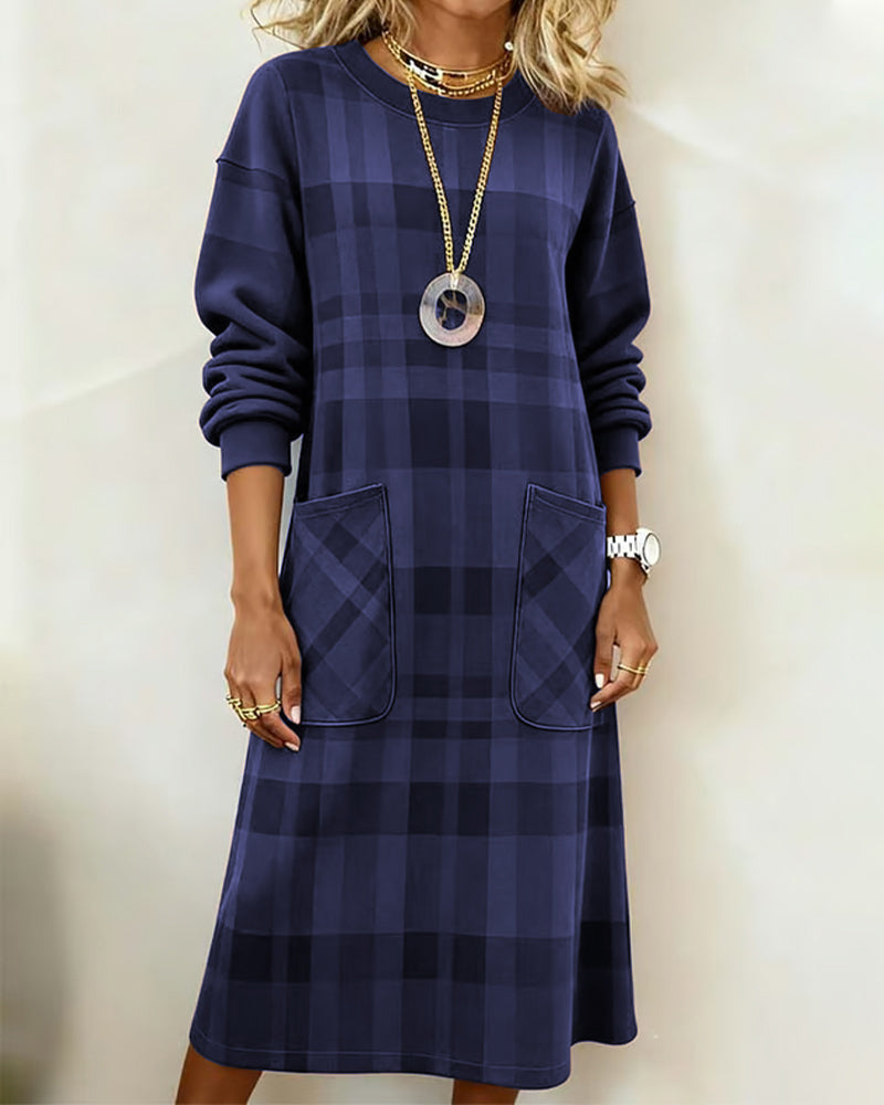 Kathrine™ Elegant Plaid Dress