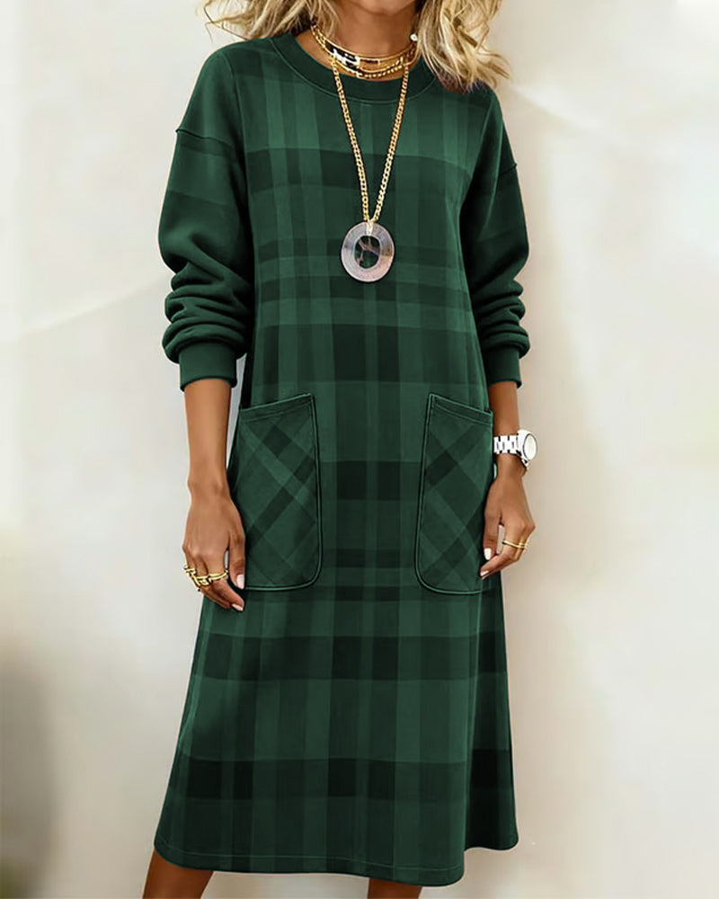 Kathrine™ Elegant Plaid Dress