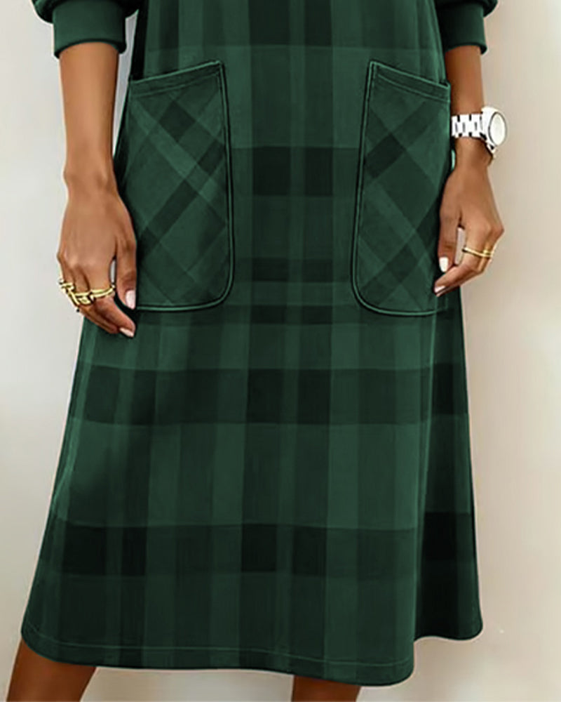 Kathrine™ Elegant Plaid Dress
