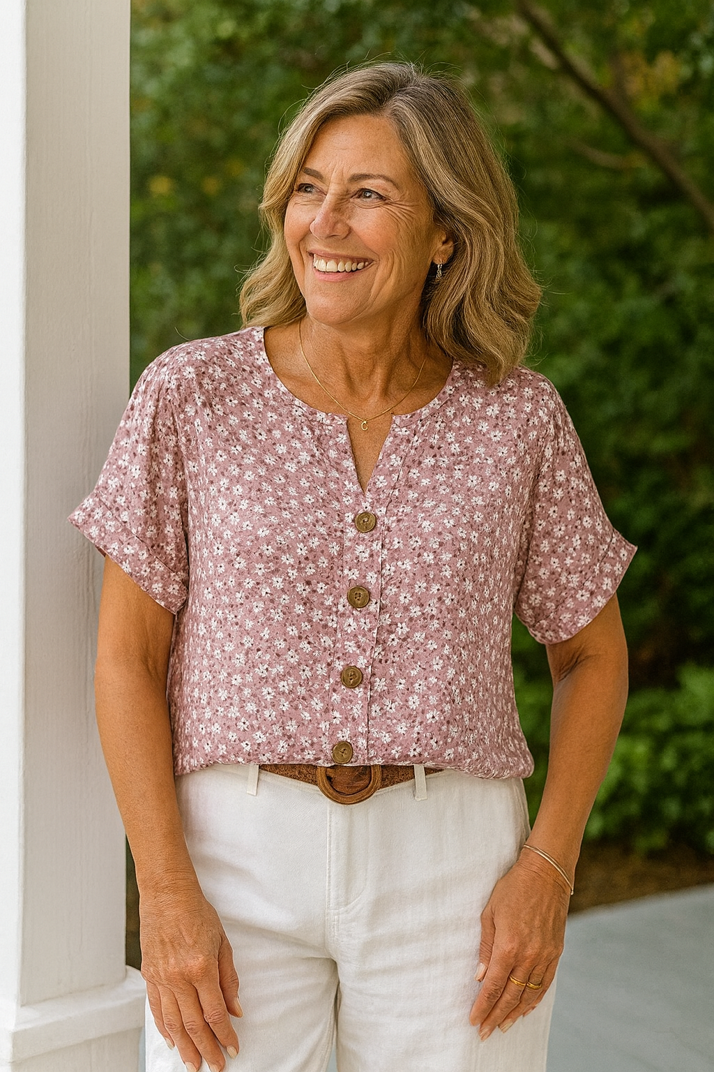 Celina | Breezy Everyday Button-Up Blouse