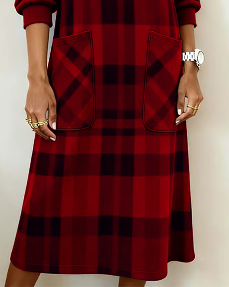 Kathrine™ Elegant Plaid Dress