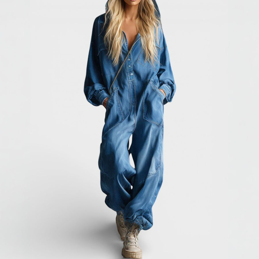 Harper | Long-sleeved hooded jumpsuit