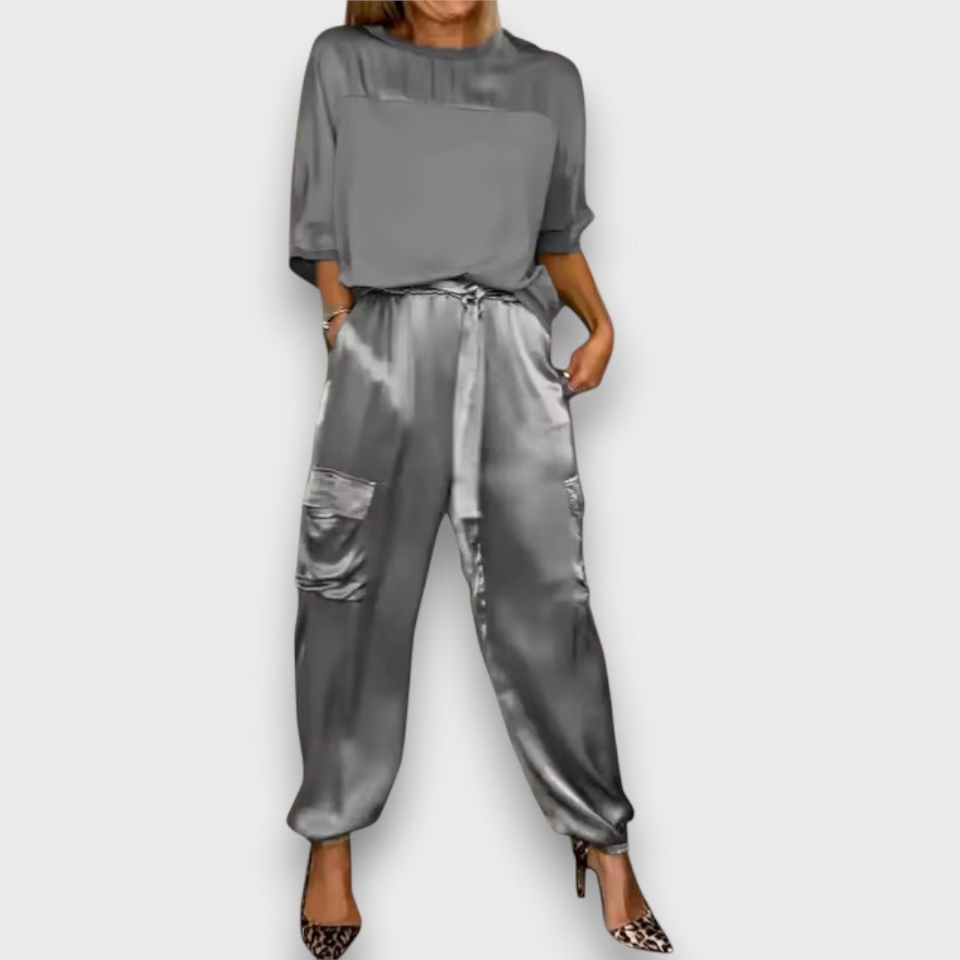 Avelan – Satin Flow Two-Piece Set