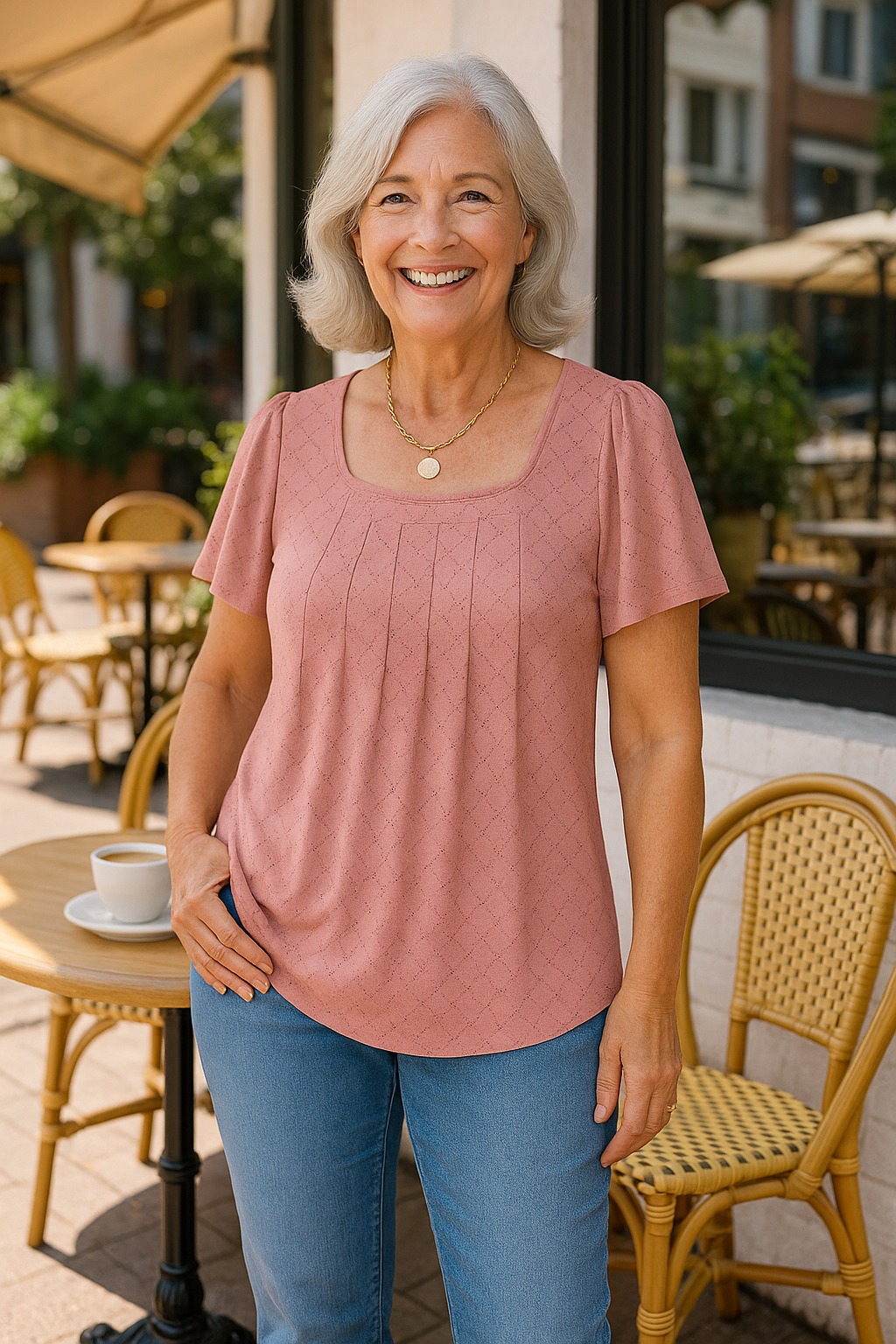 Colleen Luxe | Pleated Comfort Top – Everyday Confidence