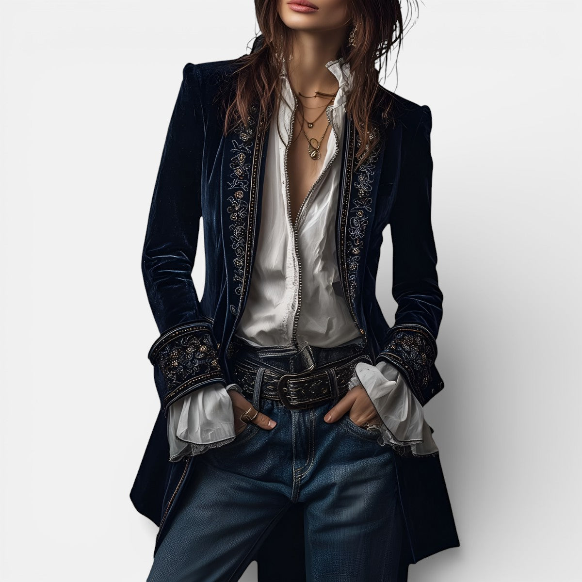 Nuria™ | Elegant Velvet Jacket